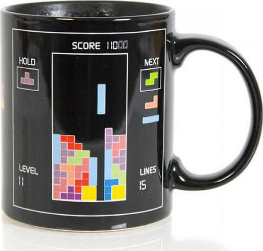 Gadget Master Tetris Heat Change Mug Ceramic Black 330ml