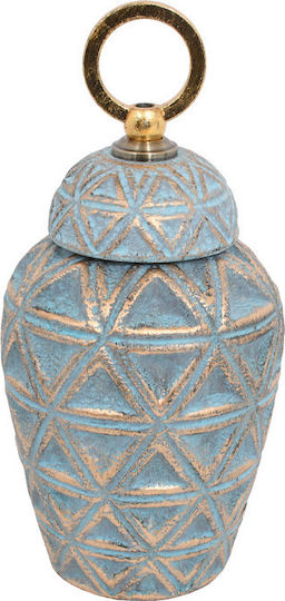 Fylliana Vase Keramik Türkis 14.5xH30.5cm Fylliana Vase Keramik Türkis 14.5xH30.5cm