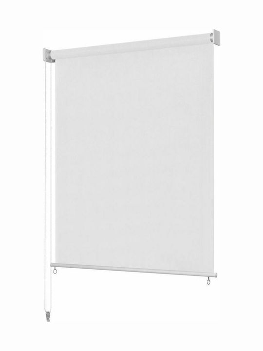 vidaXL Πλαϊνό Ρολό Σκίασης Βεράντας Λευκό 1.2x2.3m