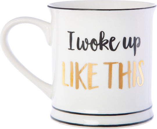 Sass & Belle I Woke Up Like This Becher Keramik Weiß 400ml Sass & Belle I Woke Up Like This Becher Keramik Weiß 400ml