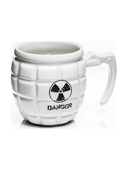 Danger Ceramic Cup White