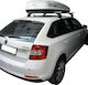 Nordrive Autodachträger Aluminium Box 430 für Skoda Rapid 5D 2013+ mit Dachträgerfüßen und Schloss