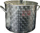 Quattro Effe Stainless Steel Marmite Capacity 200lt with Diameter 63cm and Height 68cm.