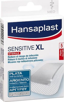 Hansaplast Αποστειρωμένα Αυτοκόλλητα Επιθέματα Sensitive XL 7x6cm 5τμχ
