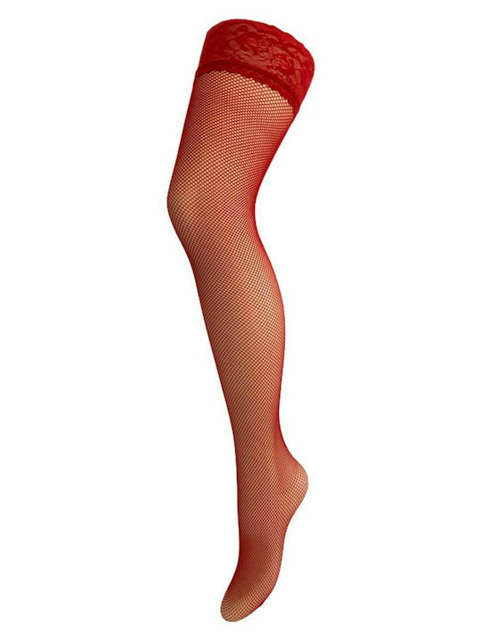 Melvil Women's High Socks Net Red