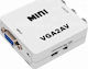 Конвертор VGA женски към RCA женски Бял 1бр