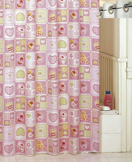 Meusch Cookie Κουρτίνα Υφασμάτινη 180x200cm Pink