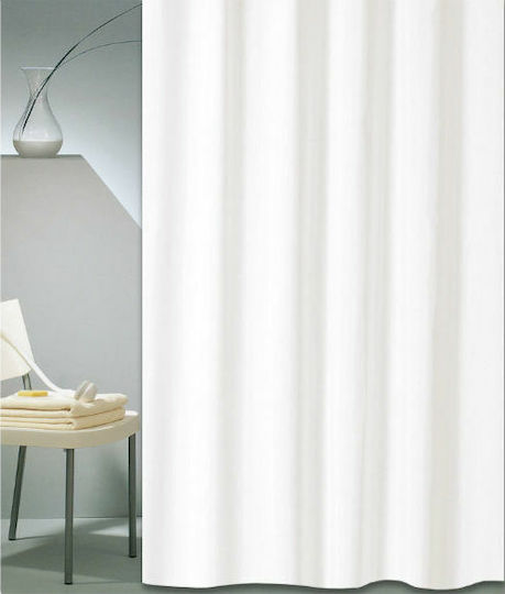 San Lorentzo Υφασμάτινη Κουρτίνα Μπάνιου 180x220 Solid Λευκό
