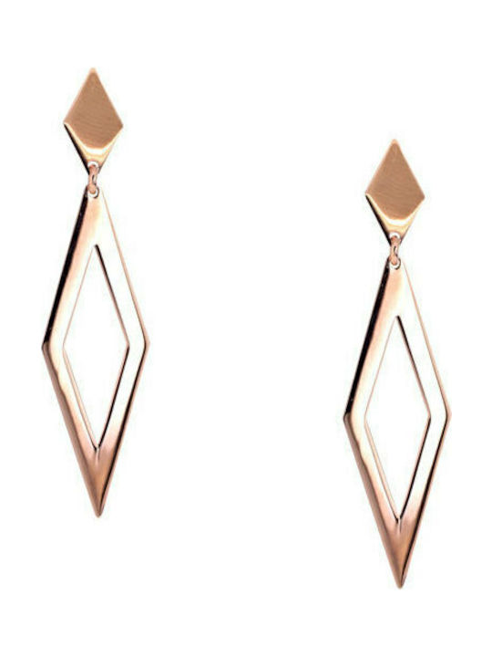 Silver earrings 925 in pink color