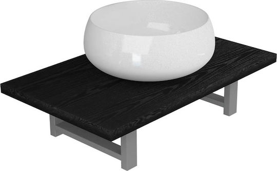 vidaXL Πάγκος με Νιπτήρα Μ60xΒ40xΥ16.3cm Μαύρος