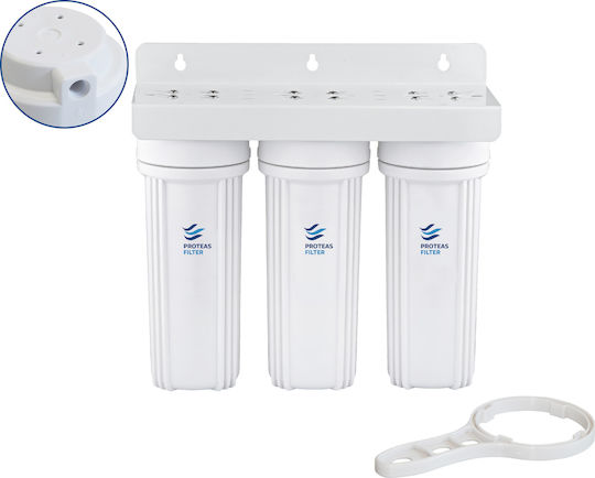 Proteas Filter Wasserfiltrationssystem Unter der Spüle Durchmesser 1/4'' mit Ersatzfilter EW-013-0300