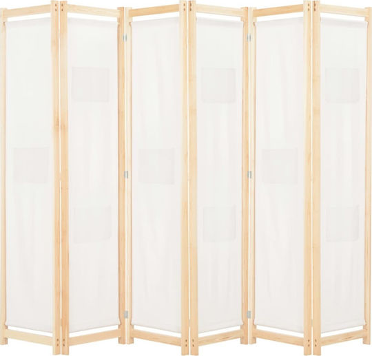 vidaXL Dekorativer Raumteiler Hölzernes mit 6 Paneelen 240x170cm