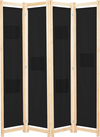 vidaXL Decorativ Paravan Lemn cu 4 Panouri 160x170cm