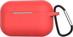 FoneFX Θήκη Σιλικόνης με Γάντζο Case Κόκκινο για Apple AirPods Pro