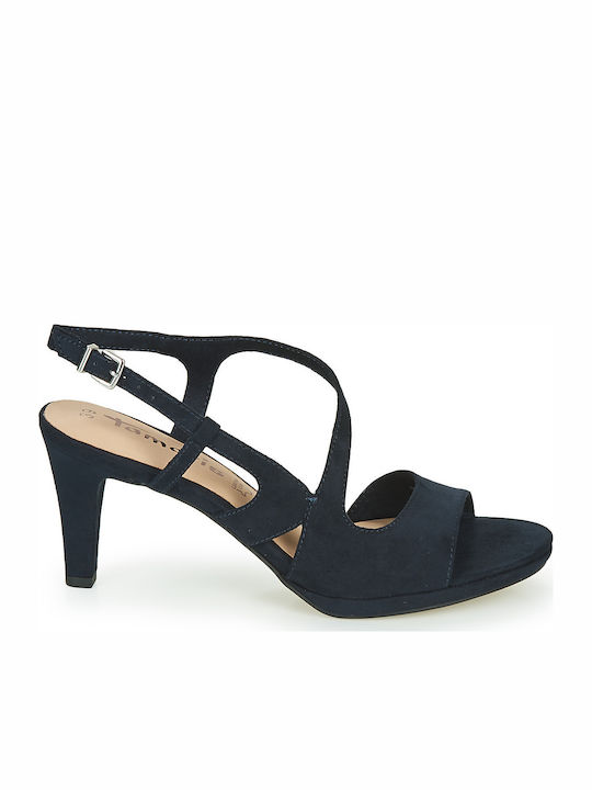 Suede Sandals Navy Blue