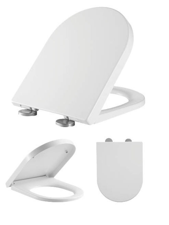 Bormann Bakelite Soft Close Toilet Seat White BTW1010 46.5cm