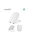 Bormann BTW1020 Capac WC Închidere lentă Plastic 42.5x36.6cm Alb