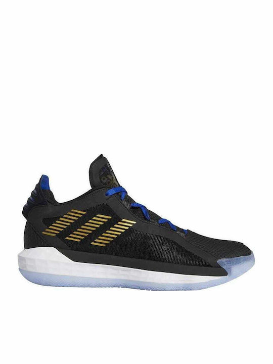 Dame 6 Χαμηλά Μπασκετικά Παπούτσια Core Black / Gold Metallic / Royal Blue