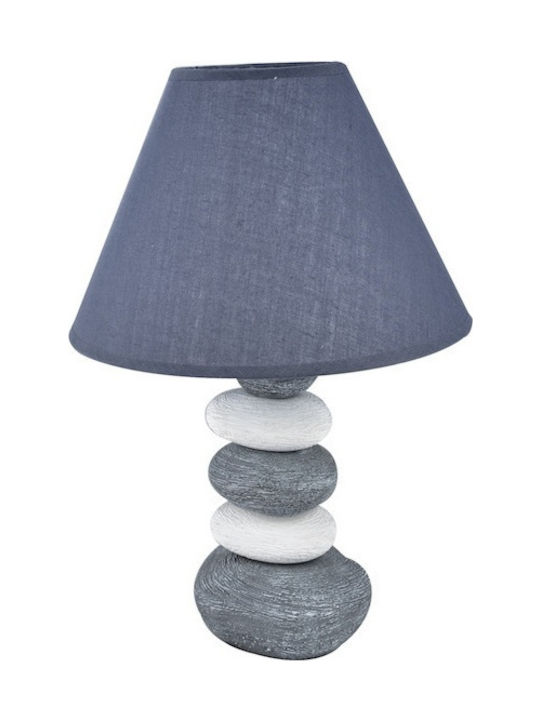 Lalos Lalos Ceramic Table Lamp with Purple Shade and Multicolour Base