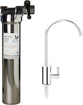 Doulton Under Sink / Central Supply Water Filter System HIS with Faucet with 10" Replacement Filter Doulton Ultracarb 0.5 μm DO.0021-1