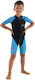 Seac Dolphin Kids Playsuit Wetsuit with Zip Black / Light Blue 1.5mm