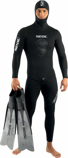 Seac Royal Full Diving Suit Double Lined with Chest Pad for Spearfishing Black 3.5mm