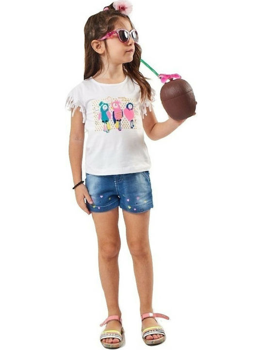 Εβίτα Kids Set with Shorts Summer 2pcs White