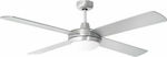 V-TAC Ceiling Fan 132cm with Light and Remote Control Silver