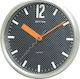 Rhythm Silent Wall Clock Metallic Silver Ø18cm
