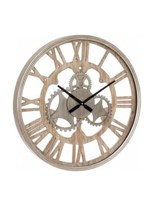 Bizzotto Wall Clock Wooden 60cm