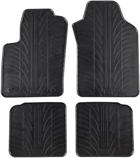 Gledring Σετ Μπροστινά και Πίσω Πατάκια 4τμχ για Lancia Ypsilon 2011 Μαύρα