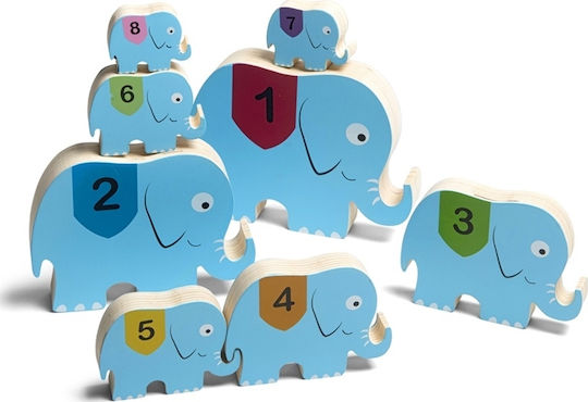 BS Toys Circus Elephants Educational Game Knowledge made of Wood for 3+ years Years Old