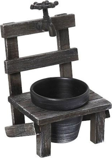 Espiel Саксия Дърво Сив Със стойка 14x14x23εκ. Стол