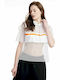 BodyTalk Pi 1201-906625 Women's Athletic Blouse Short Sleeve with Hood White