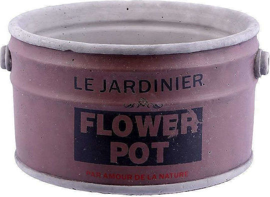 Espiel Paint Bucket Plant Pot Metal Purple 24x23x13.5cm 2 Pieces