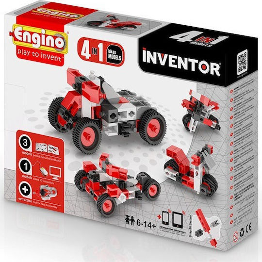Engino Jucărie de Construcție din Plastic Inventor Motociclete 4 în 1 pentru Copii 6+ ani+ Ani