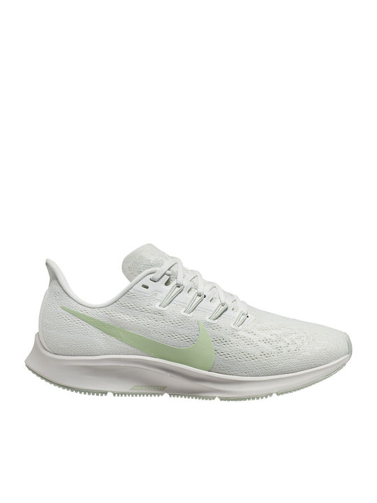 Nike Air Zoom Pegasus 36 Γυναικεία Αθλητικά Παπούτσια Running Summit White / Vapor Green / Spruce Aura