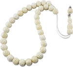 Worry Beads Camel Bone Carved Round with 33 Beads 12mm