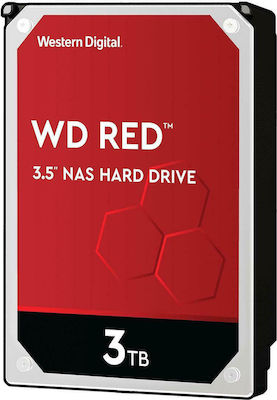 Western Digital Red 3TB HDD Σκληρός Δίσκος 3.5" SATA III 5400rpm με 256MB Cache για NAS