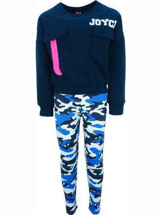 Joyce Kids Set with Leggings Winter 2pcs Navy Blue