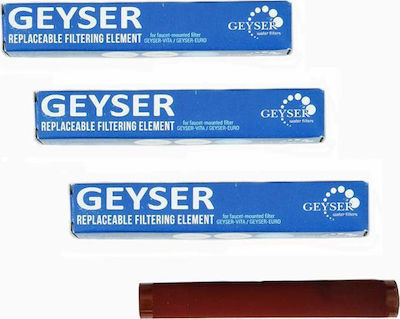 Geyser Water Filter Replacement for Faucet from Resin Euro Aragon 0.1 μm 3pcs