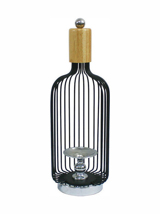 Marhome Candle Holder suitable for Tealights Metal Black 51cm 1pcs