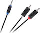 Cabletech Καλώδιο Ήχου 3.5mm male - RCA male Μαύρο 3m 10503-102