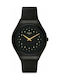 Swatch Watch with Black Rubber Strap