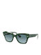 Ray Ban State Street Women's Sunglasses with Green Plastic Frame and Green Gradient Lens RB2186 1295/3M