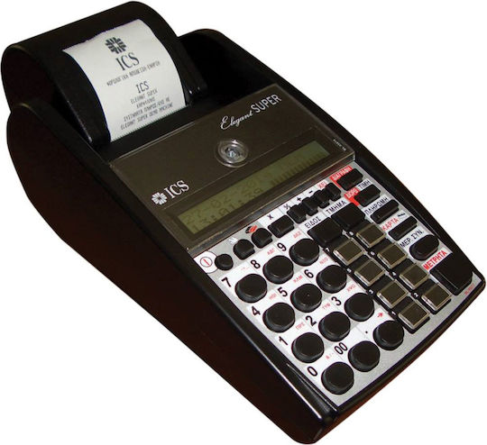 ICS Elegant Super Registrierkasse Schwarz mit Batterie in Schwarz Farbe