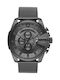 Diesel Chief Uhr Chronograph Batterie mit Gray Metallarmband