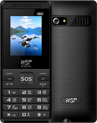 NSP 1850DS Dual SIM (32MB/32MB) Mobile Phone with Big Buttons Black