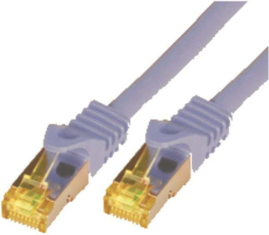 MCAB S/FTP Cat.7 Ethernet Network Cable 0.25m Gray 1pcs