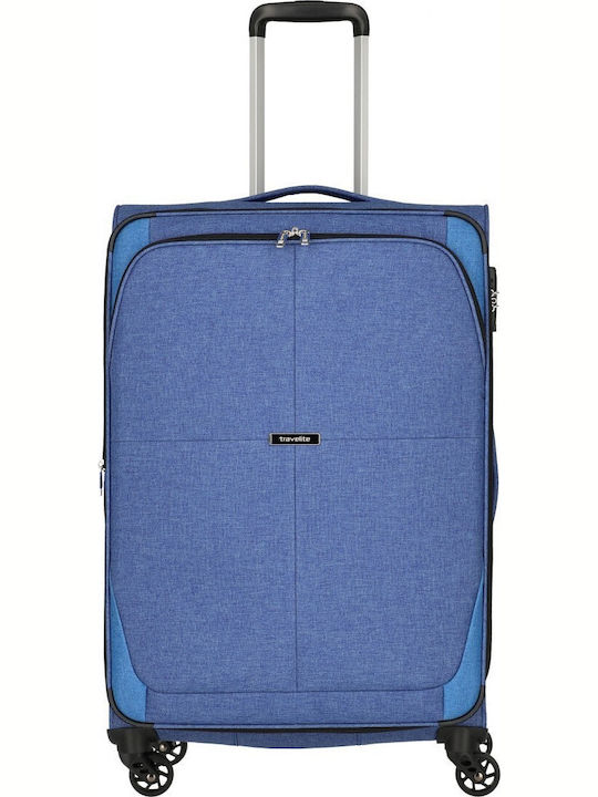 Travelite Nida Mittlerer Stoffkoffer Blau mit 4...